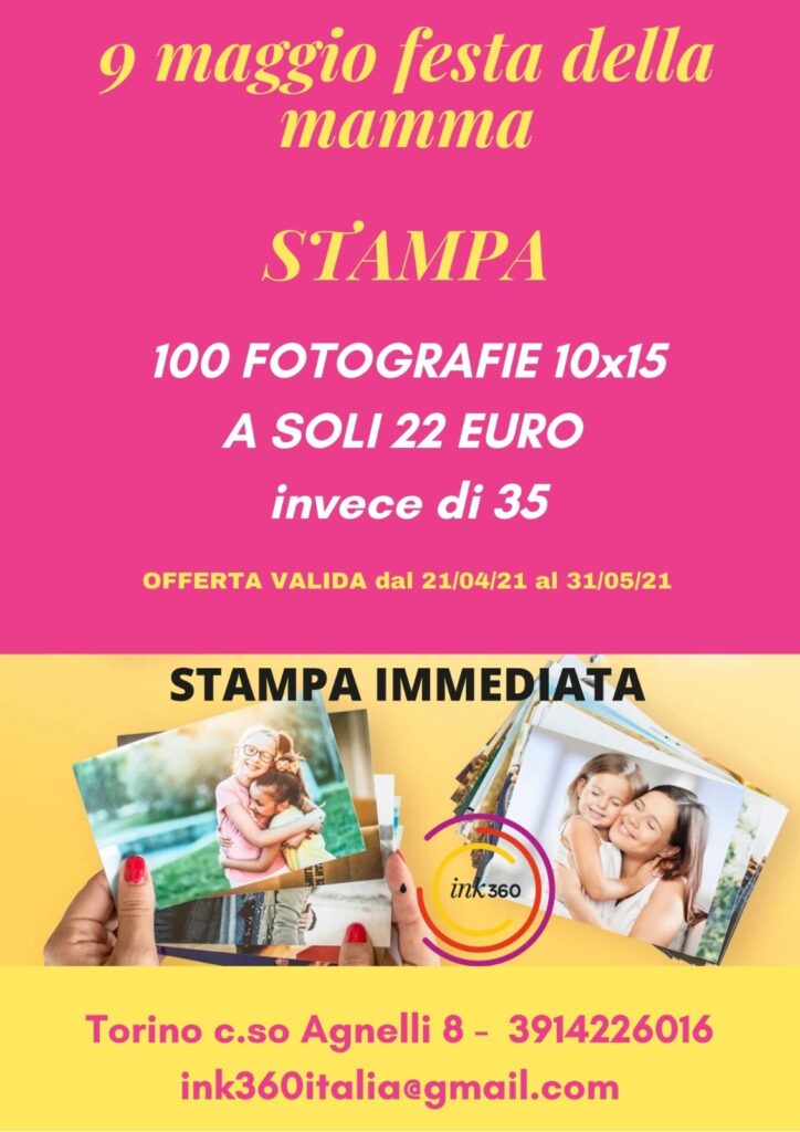 Festa della mamma offerta regalo – Stampa Foto Torino – Ink360°