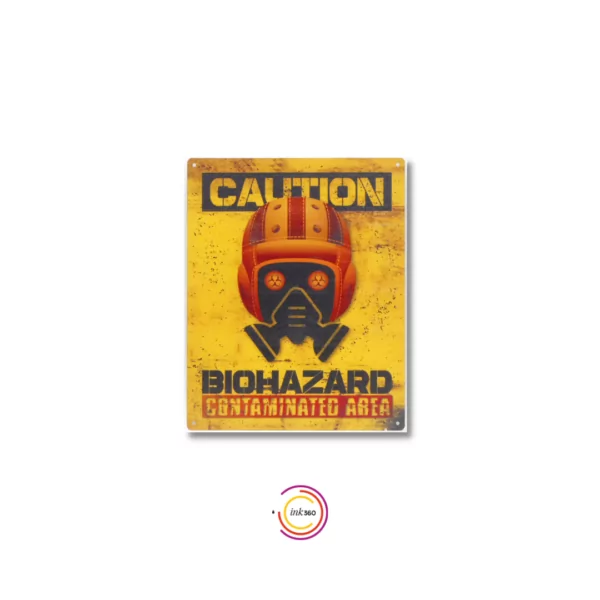 Wall Art Metal Caution