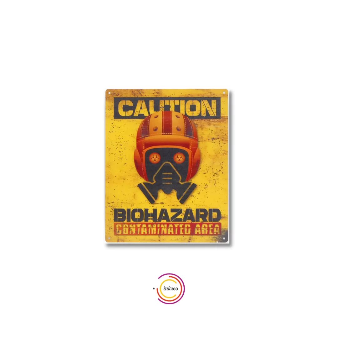 Wall Art Metal Caution